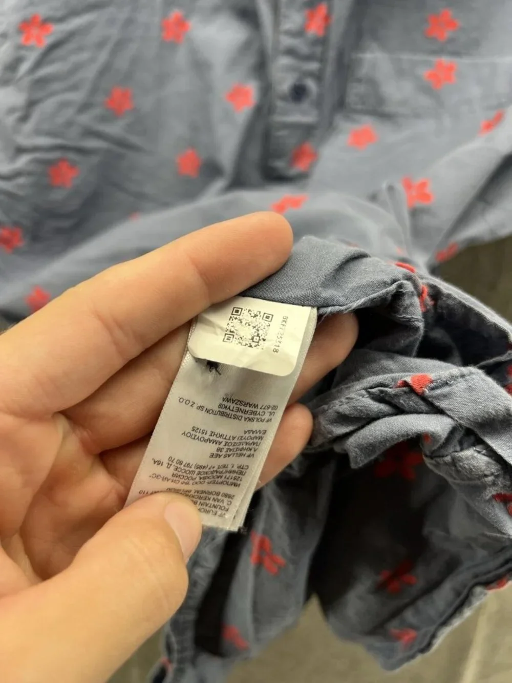 The North Face Shirt Men Large Blue Floral Cotton Button Up Short Sleeve Casual